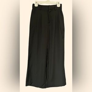 Black Capri Wide leg Pants